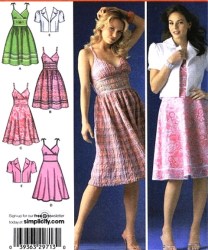 4170 STRAPPY EMBELLISH MIDRIFF DRESS,SS JACKET PATTERN 6-20